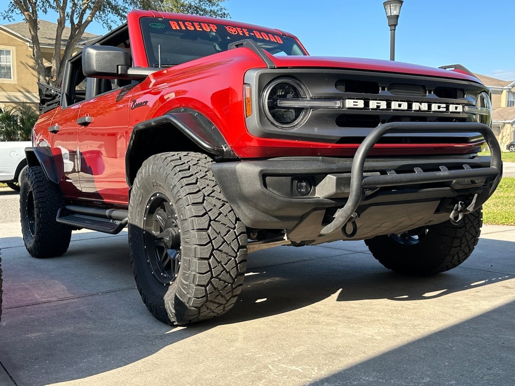 Barricade HD Tubular Fender Flares; Front (21-25 Bronco, Excluding Everglades, Heritage & Raptor)