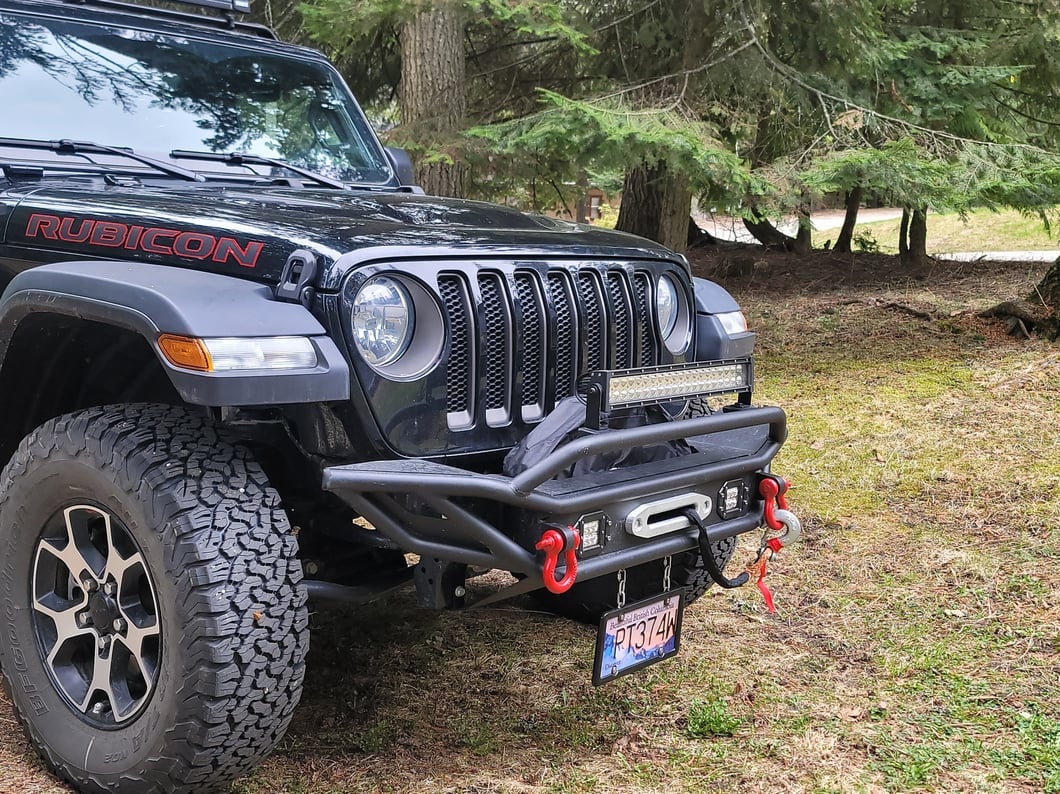 Barricade Trail Runner Front Bumper with LED Fog Lights and 20-Inch Dual Row LED Light Bar (18-25 Jeep Wrangler JL)