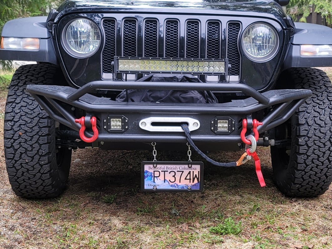 Barricade Trail Runner Front Bumper with LED Fog Lights and 20-Inch Dual Row LED Light Bar (18-25 Jeep Wrangler JL)