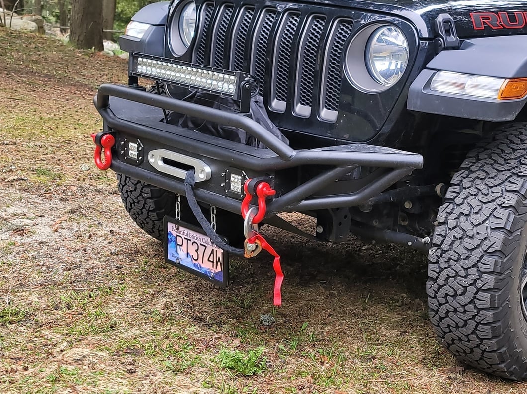 Barricade Trail Runner Front Bumper with LED Fog Lights and 20-Inch Dual Row LED Light Bar (18-25 Jeep Wrangler JL)