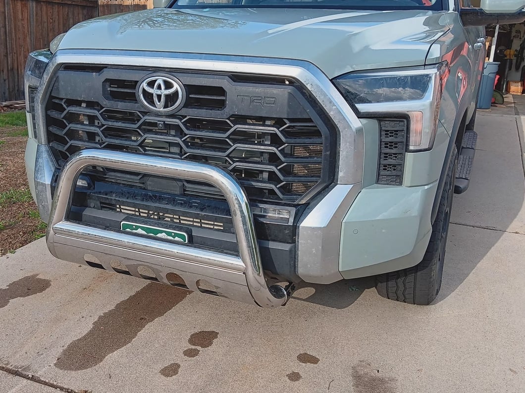 Barricade 3-Inch Bull Bar; Stainless Steel (22-25 Tundra w/o Parking Brake Support System)