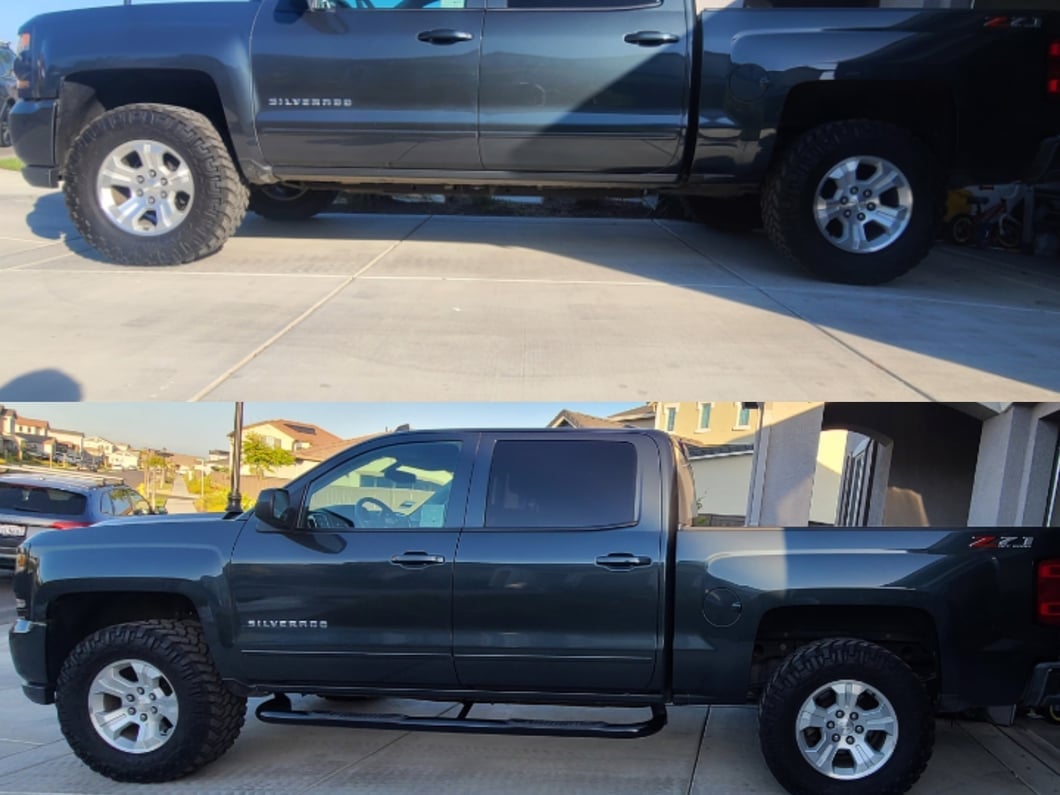 Barricade 3-Inch Side Step Bars; Body Mount; Black (14-18 Silverado 1500)