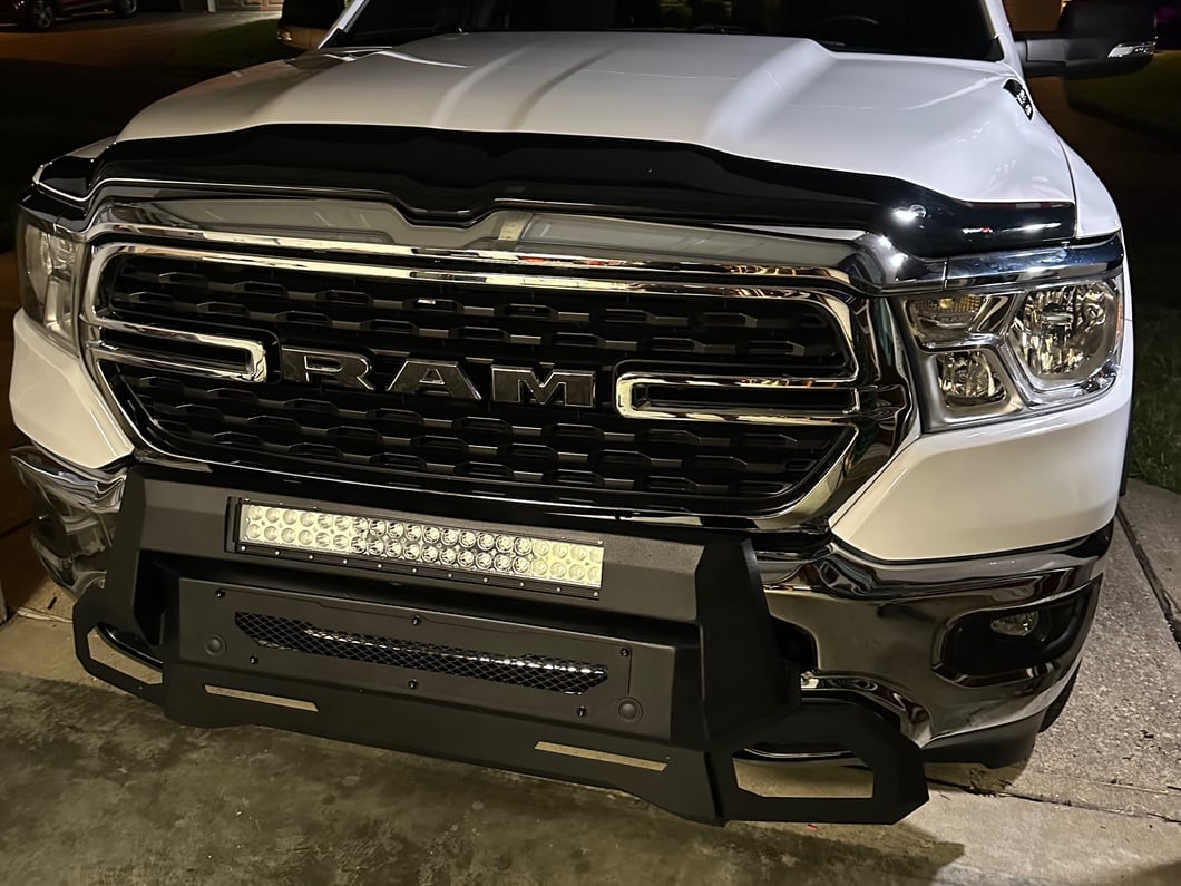 Barricade HD Stubby Front Bumper with 20-Inch Dual Row LED Light Bar (19-24 RAM 1500, Excluding EcoDiesel, Rebel & TRX)