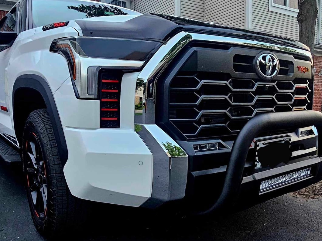 Barricade 3.50-Inch Bull Bar with Formed Skid Plate and LED Light Bar; Textured Black (22-25 Tundra, Excluding Hybrid)