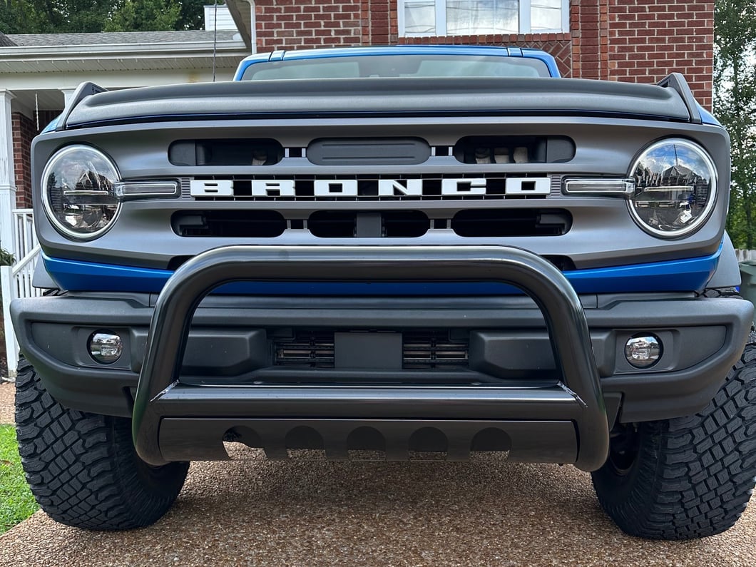 Barricade 3-Inch Bull Bar with Skid Plate; Black (21-25 Bronco)