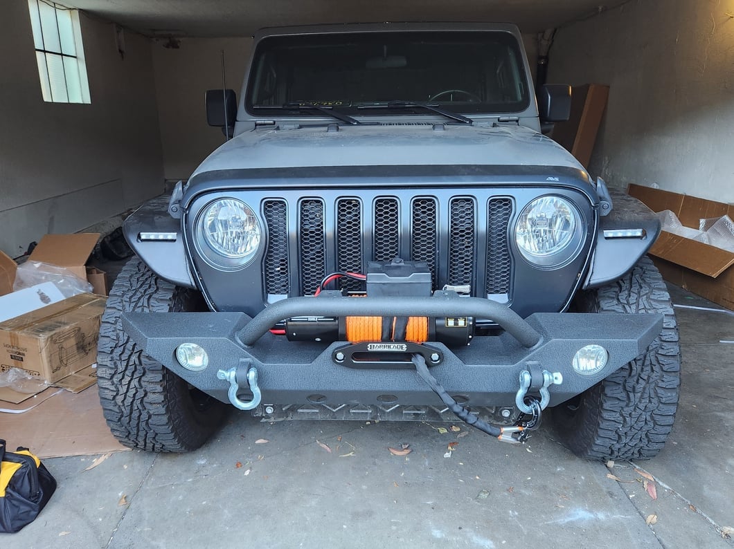 Barricade Trail Force HD Front Bumper with 9,500 lb. Winch (18-25 Jeep Wrangler JL)