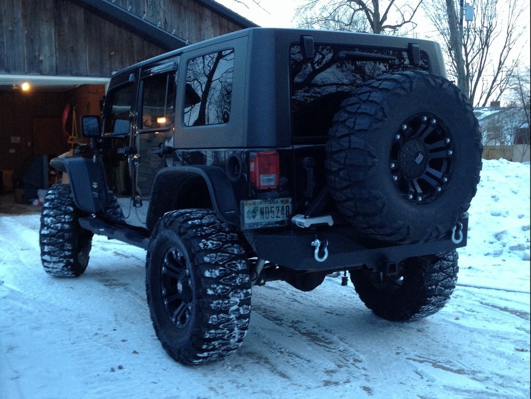 Barricade Trail Force HD Rear Bumper with Tire Carrier (07-18 Jeep Wrangler JK)