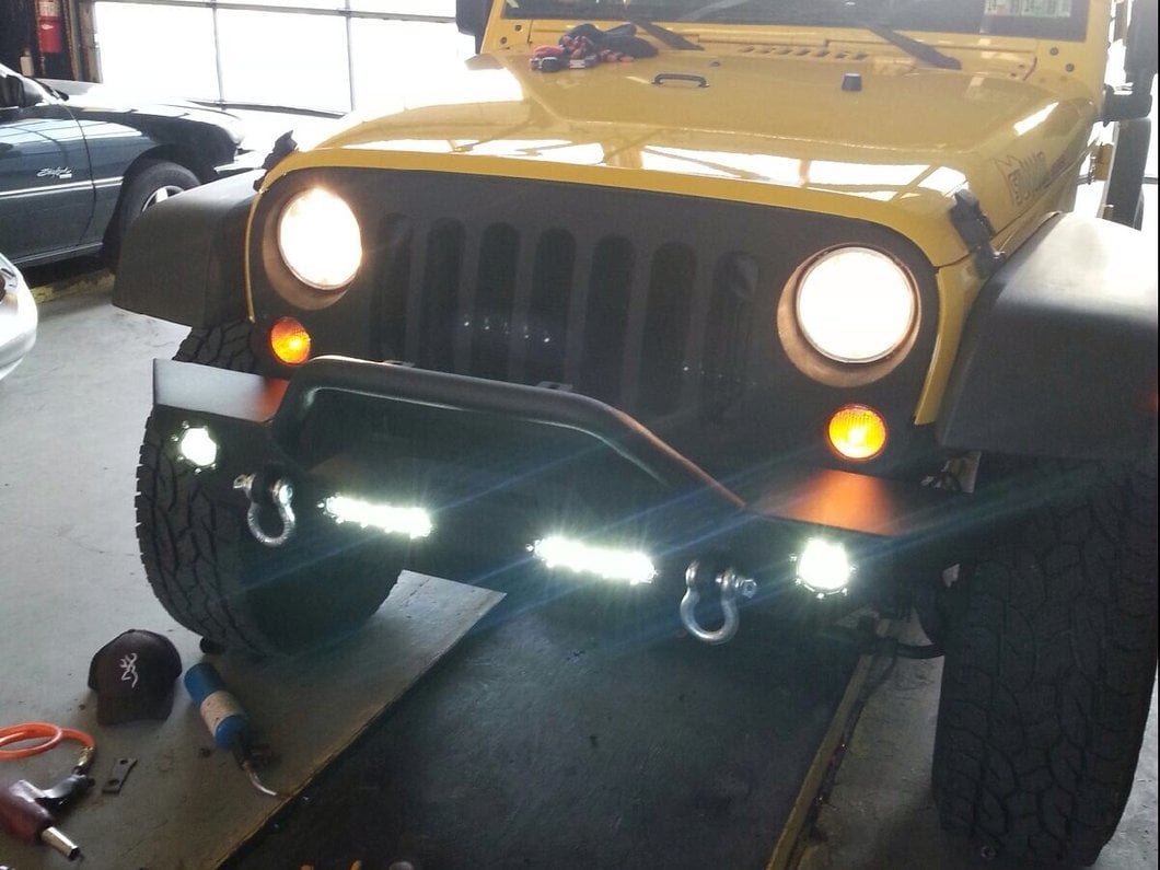 Barricade Trail Force HD Front Bumper with LED Lights (07-18 Jeep Wrangler JK)