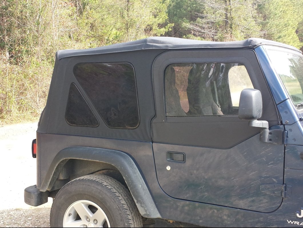 Barricade Replacement Soft Top with Tinted Windows for Half Doors w/ Door Skins; Black Diamond (97-06 Jeep Wrangler TJ)