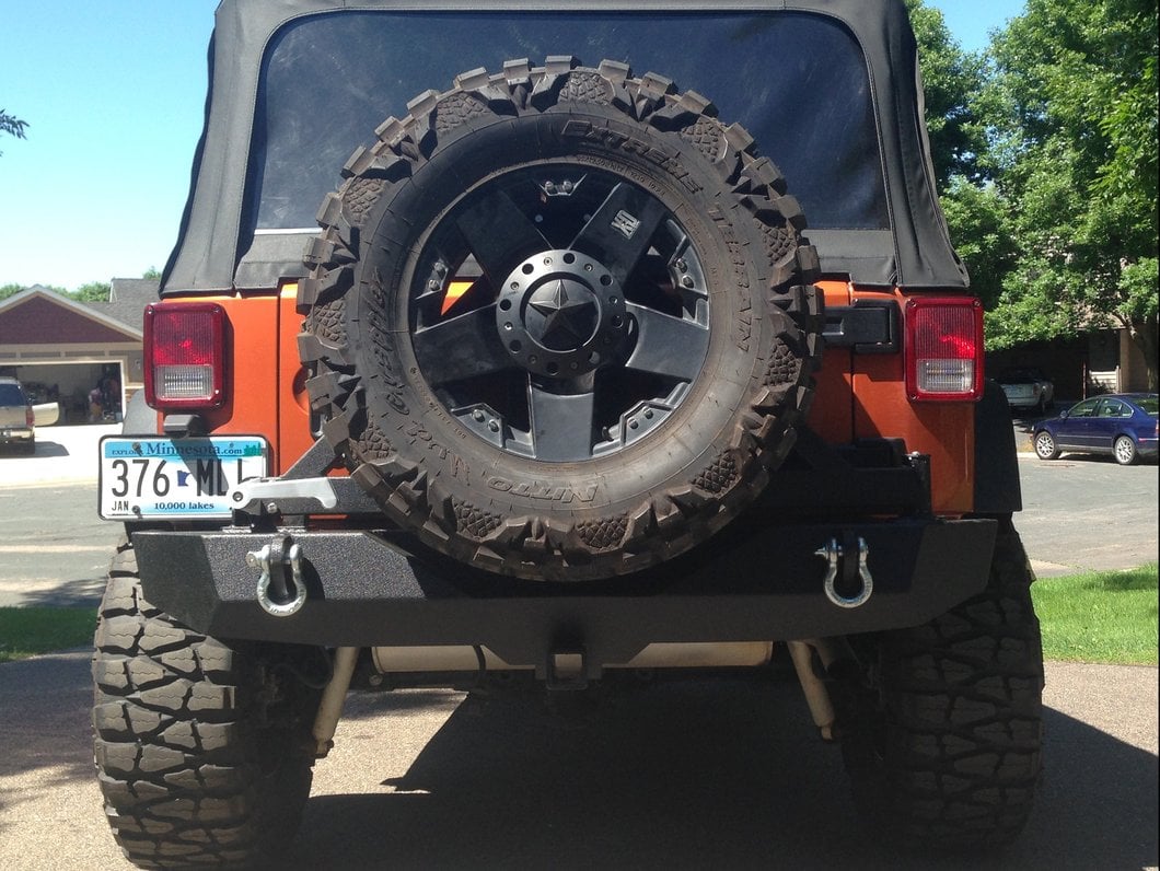 Barricade Trail Force HD Rear Bumper with Tire Carrier (07-18 Jeep Wrangler JK)