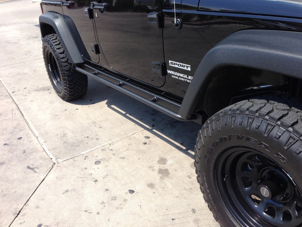Barricade Enhanced Rubi Rails; Textured Black (07-18 Jeep Wrangler JK 4-Door)