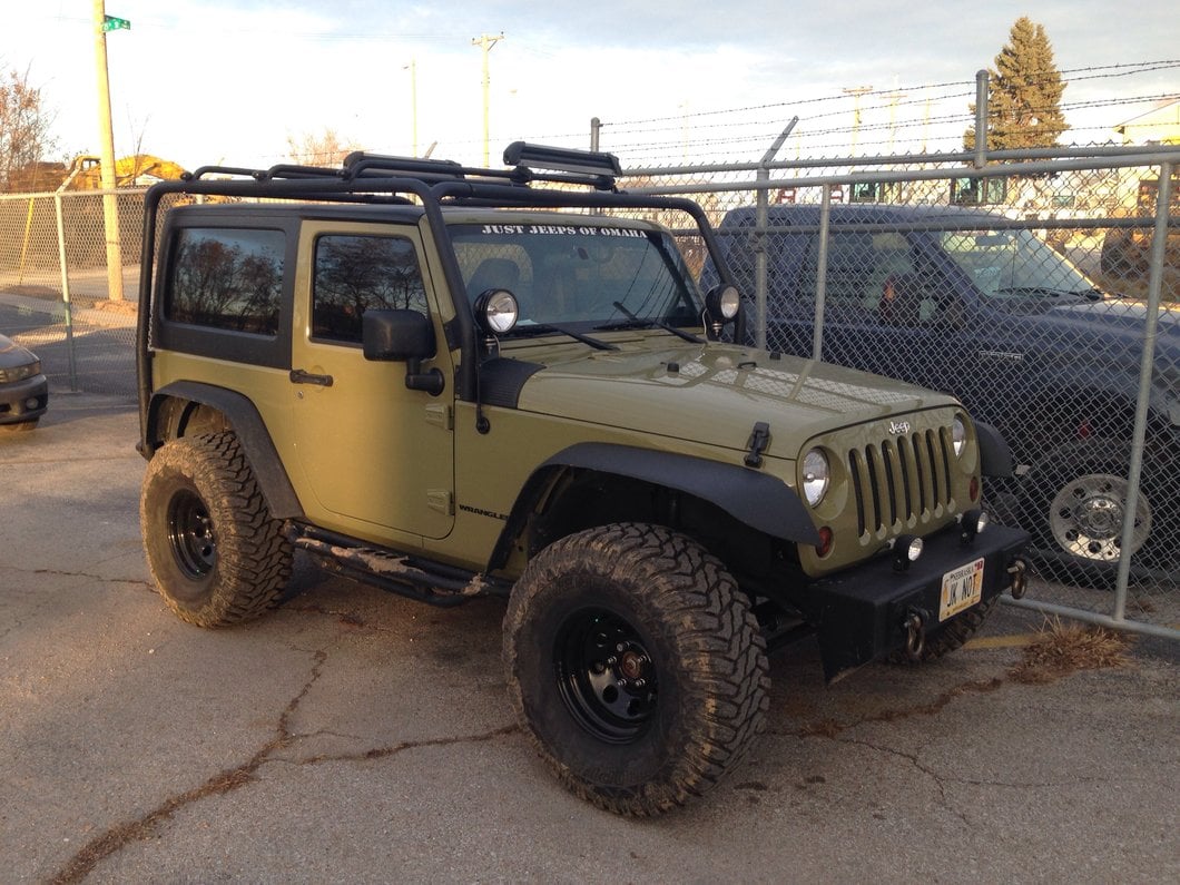 Barricade Roof Rack; Textured Black (07-18 Jeep Wrangler JK 2-Door)