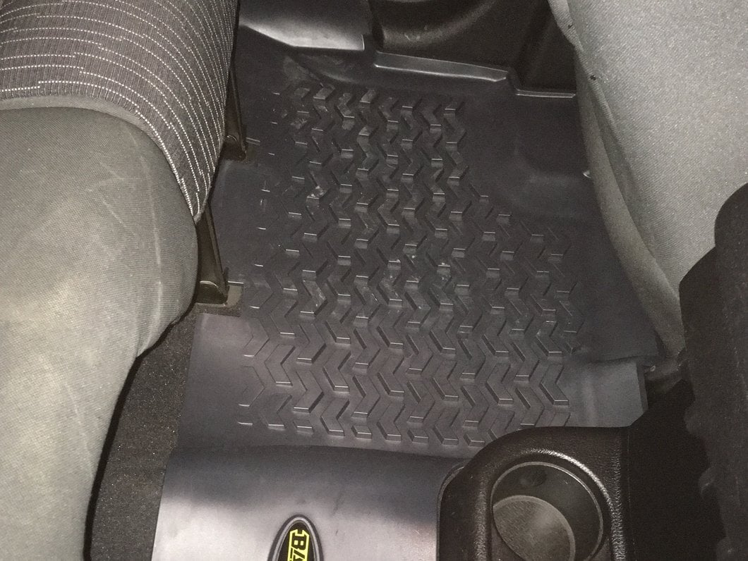 Barricade Rear Floor Mat; Black (07-18 Jeep Wrangler JK 4-Door)