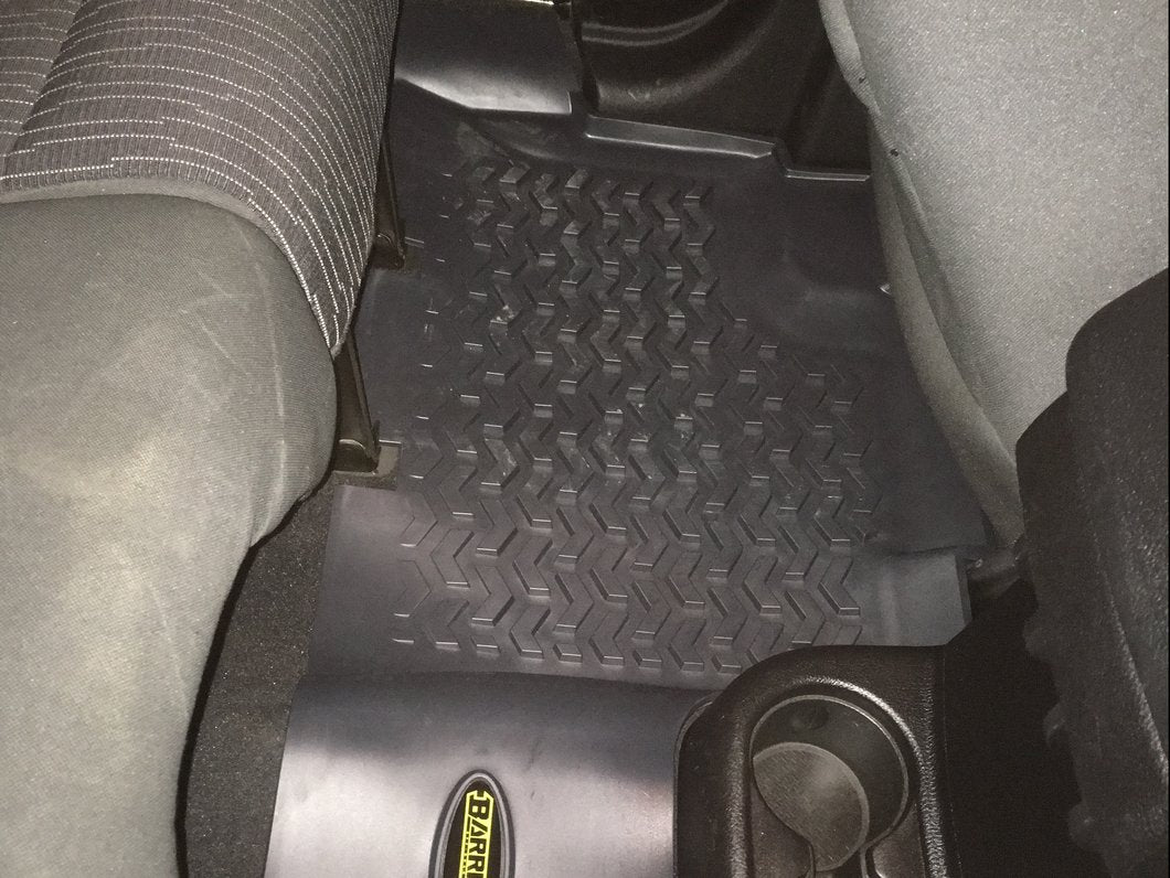 Barricade Rear Floor Mats; Black (07-18 Jeep Wrangler JK 2-Door)