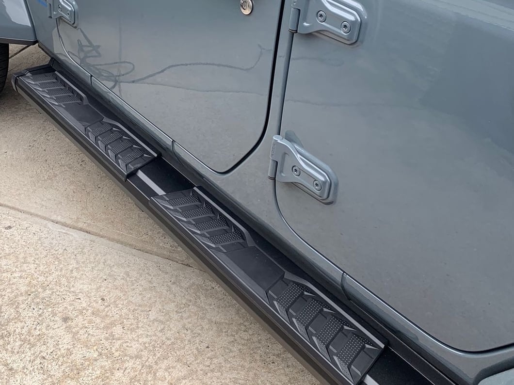 Barricade S6 Running Boards; Fine Textured Black (18-25 Jeep Wrangler JL 4-Door)