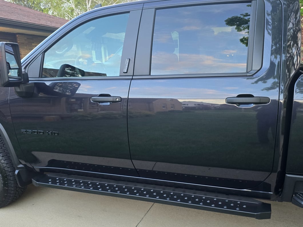 Barricade Rattler Running Boards; Black (20-25 Silverado 2500 HD Crew Cab)