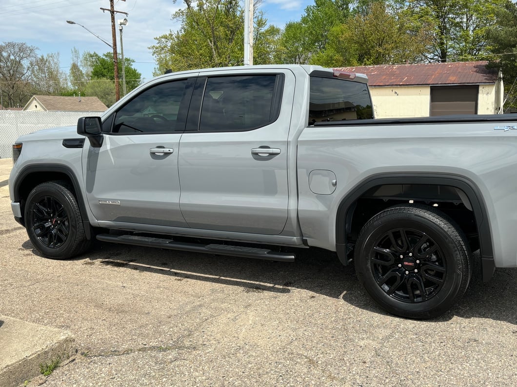 Barricade PNC Side Step Bars; Textured Black (19-25 Sierra 1500 Crew Cab)