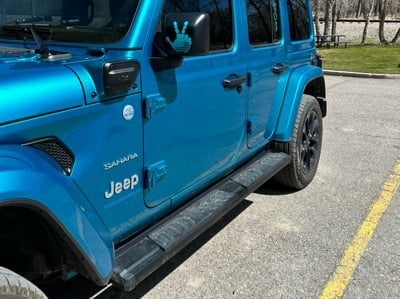 Barricade S6 Running Boards; Fine Textured Black (18-25 Jeep Wrangler JL 4-Door)