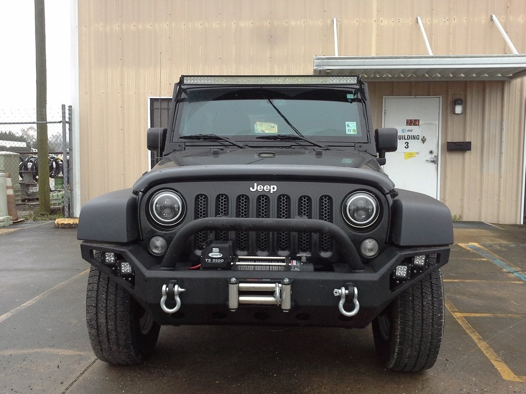 Barricade Trail Force HD Full Width Front Bumper with LED Lights (07-18 Jeep Wrangler JK)