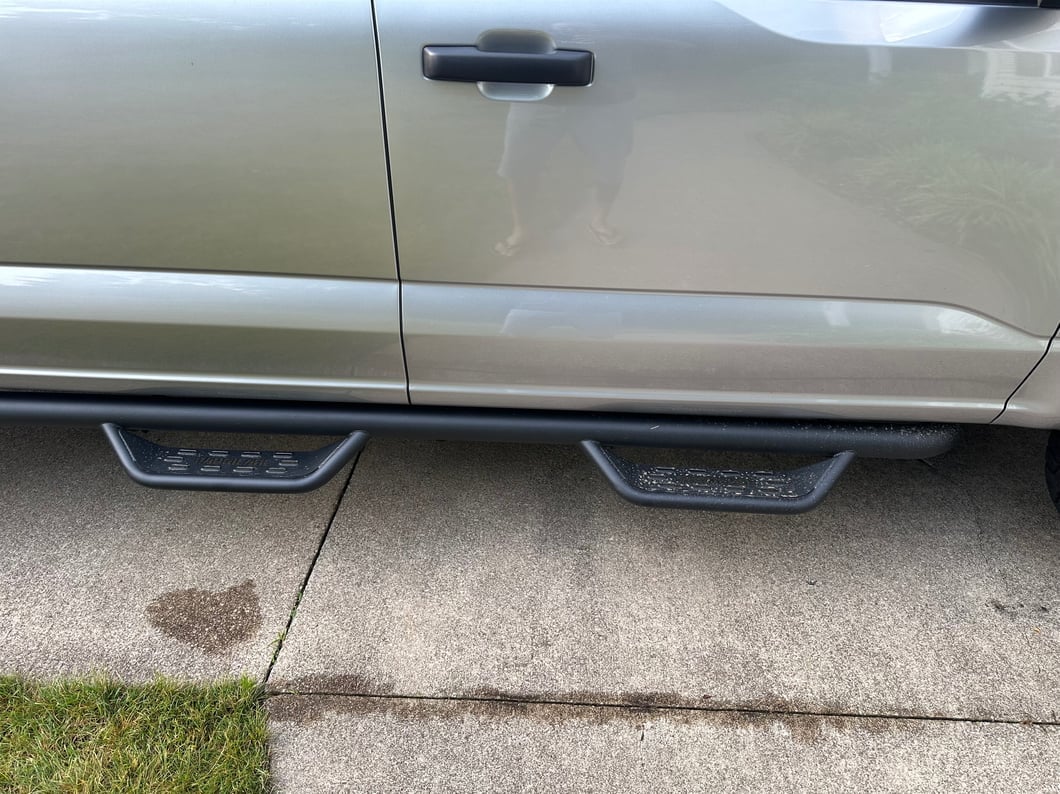 Barricade Tubular Drop Steps; Fine Textured Black Finish (15-25 F-150 SuperCrew)