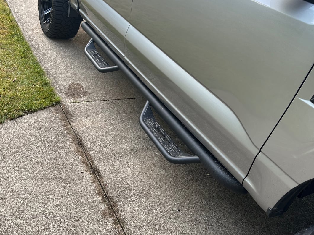 Barricade Tubular Drop Steps; Fine Textured Black Finish (15-25 F-150 SuperCrew)