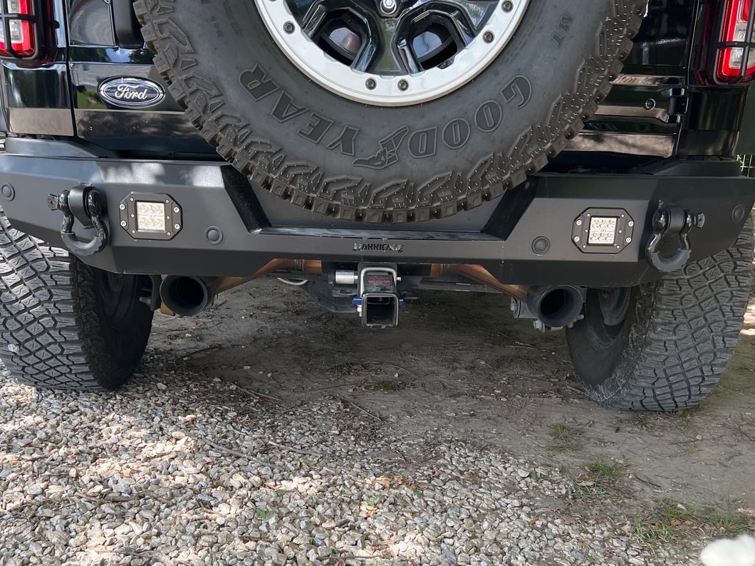 Barricade HD Rear Bumper with LED Fog Lights (21-25 Bronco, Excluding Raptor)