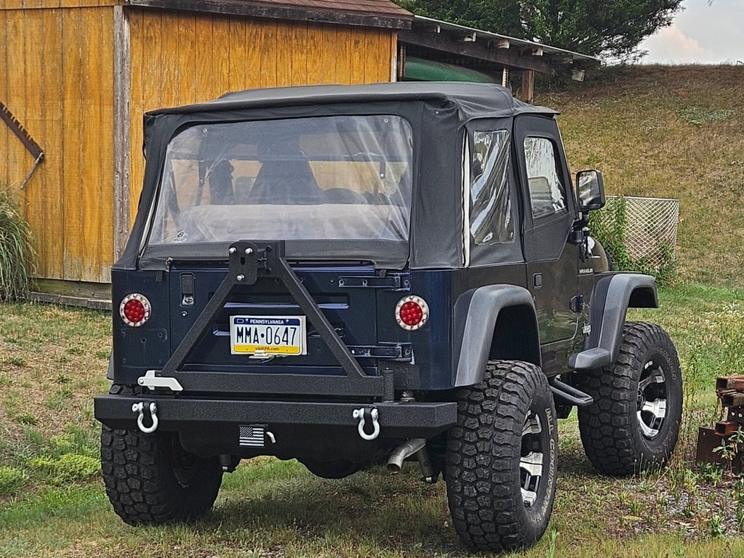 Barricade Classic Rear Bumper with Tire Carrier (87-06 Jeep Wrangler YJ & TJ)