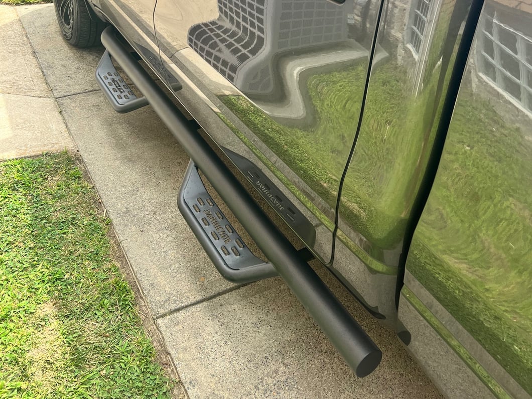Barricade Tubular Drop Steps; Fine Textured Black Finish (19-25 RAM 1500 Crew Cab)