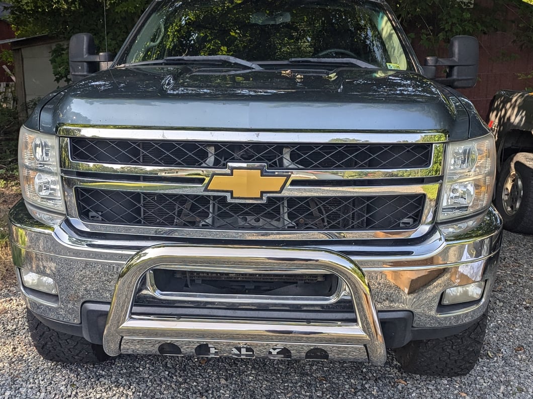 Barricade 3-Inch Bull Bar; Stainless Steel (11-19 Silverado 2500 HD)