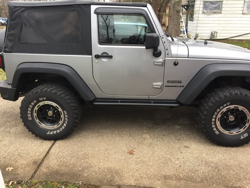 Barricade Enhanced Rubi Rails; Textured Black (07-18 Jeep Wrangler JK 2-Door)