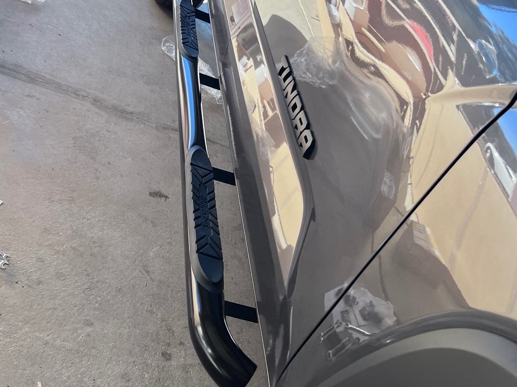 Barricade 3-Inch Side Step Bars; Black (22-25 Tundra CrewMax)