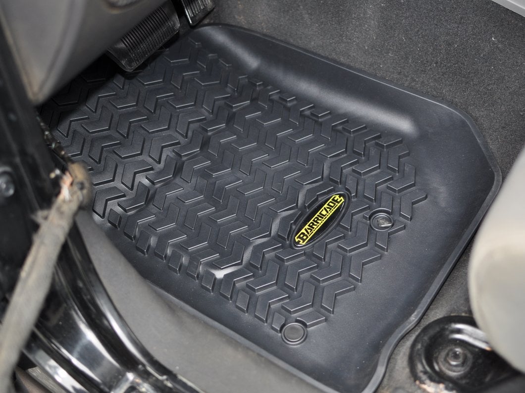 Barricade Front and Rear Floor Mats; Black (07-18 Jeep Wrangler JK 4-Door)