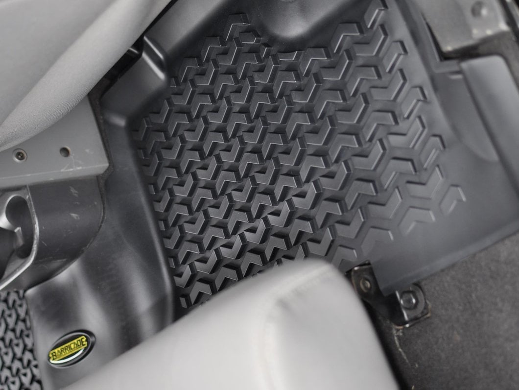 Barricade Front and Rear Floor Mats; Black (07-18 Jeep Wrangler JK 4-Door)