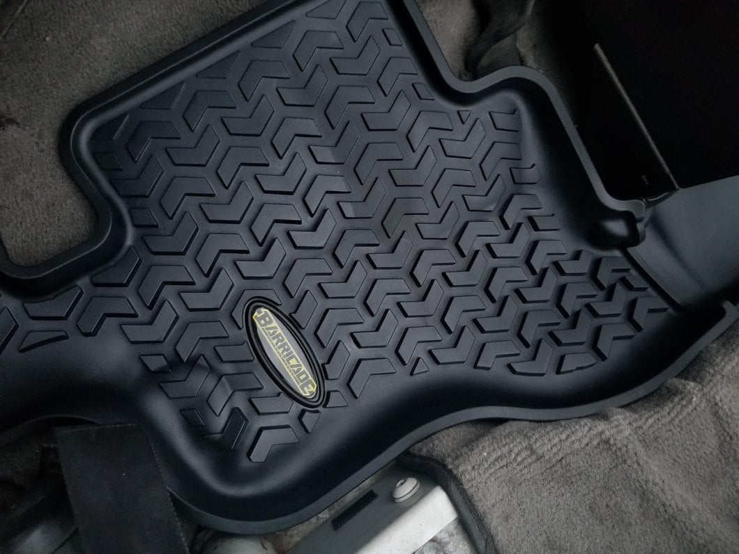 Barricade All-Terrain Rear Floor Mat; Black (87-95 Jeep Wrangler YJ)