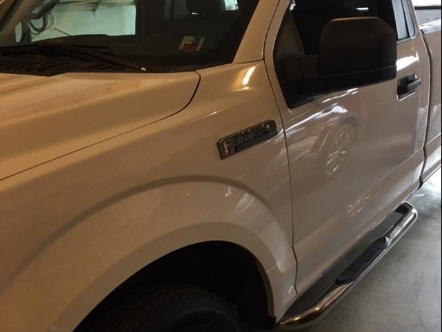 Barricade 3-Inch 90 Degree Bent End Side Step Bars; Stainless Steel (15-25 F-150)