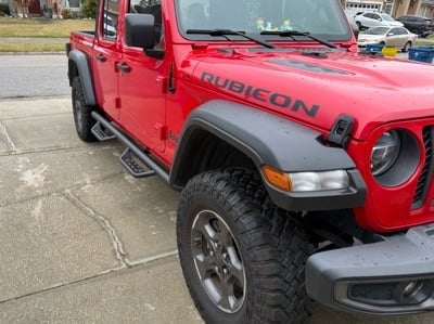Barricade Tubular Drop Steps; Fine Textured Black (20-25 Jeep Gladiator JT)