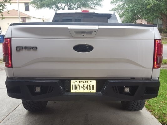 Barricade Extreme HD Rear Bumper with LED Fog Lights for Aftermarket Hitches (15-20 F-150, Excluding Raptor)