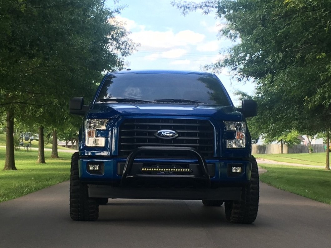 Barricade 3-Inch Bull Bar with Skid Plate; Gloss Black (11-25 2.7L/3.5L EcoBoost F-150, Excluding Raptor)