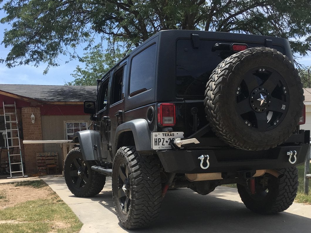 Barricade Extreme HD Rear Bumper with Tire Carrier (07-18 Jeep Wrangler JK)