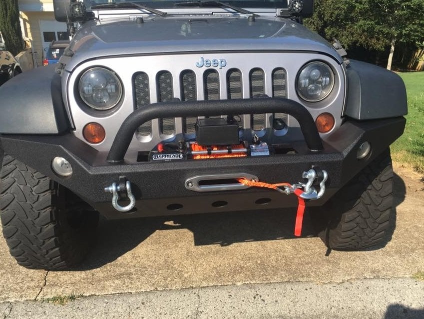 Barricade Trail Force HD Full Width Front Bumper with 9,500 lb. Winch (07-18 Jeep Wrangler JK)
