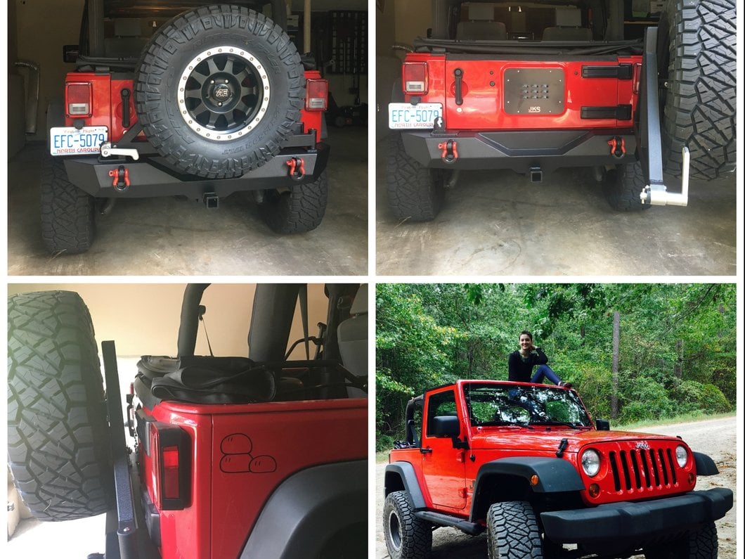 Barricade Trail Force HD Rear Bumper with Tire Carrier (07-18 Jeep Wrangler JK)