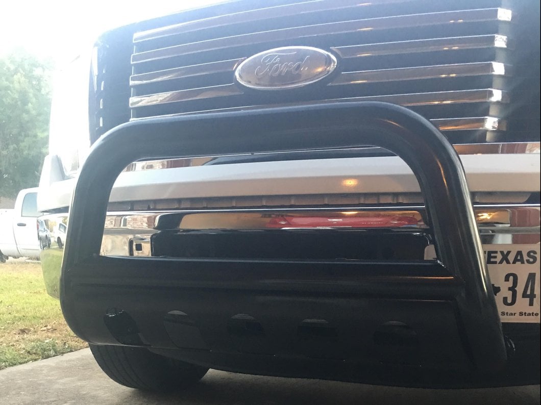Barricade 3-Inch Bull Bar with Skid Plate; Gloss Black (04-25 F-150, Excluding EcoBoost & Raptor)