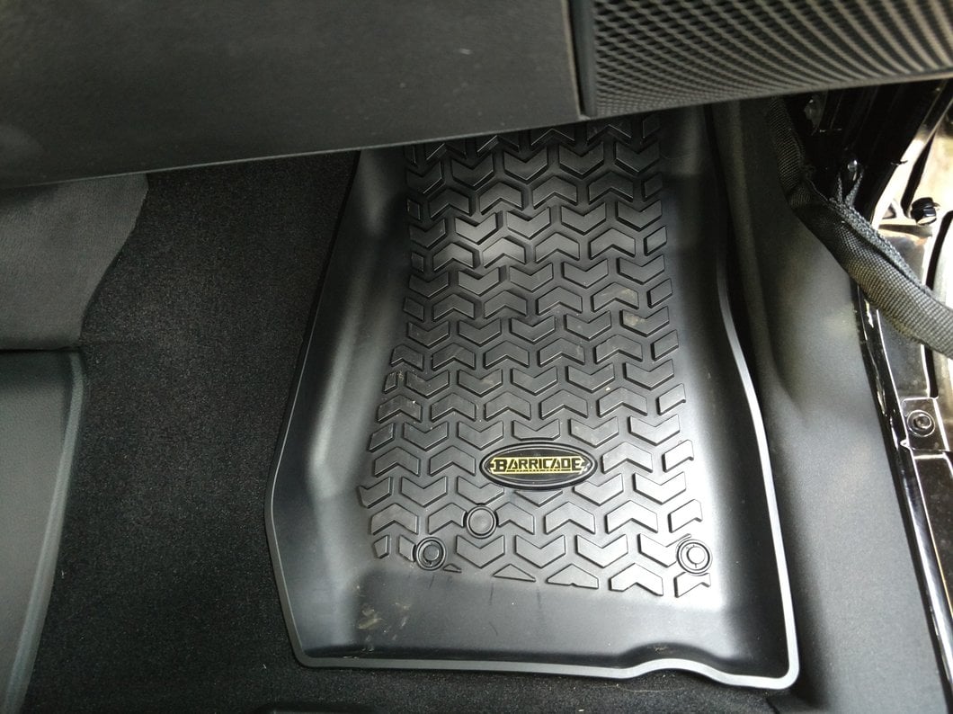 Barricade Front and Rear Floor Mats; Black (07-18 Jeep Wrangler JK 2-Door)
