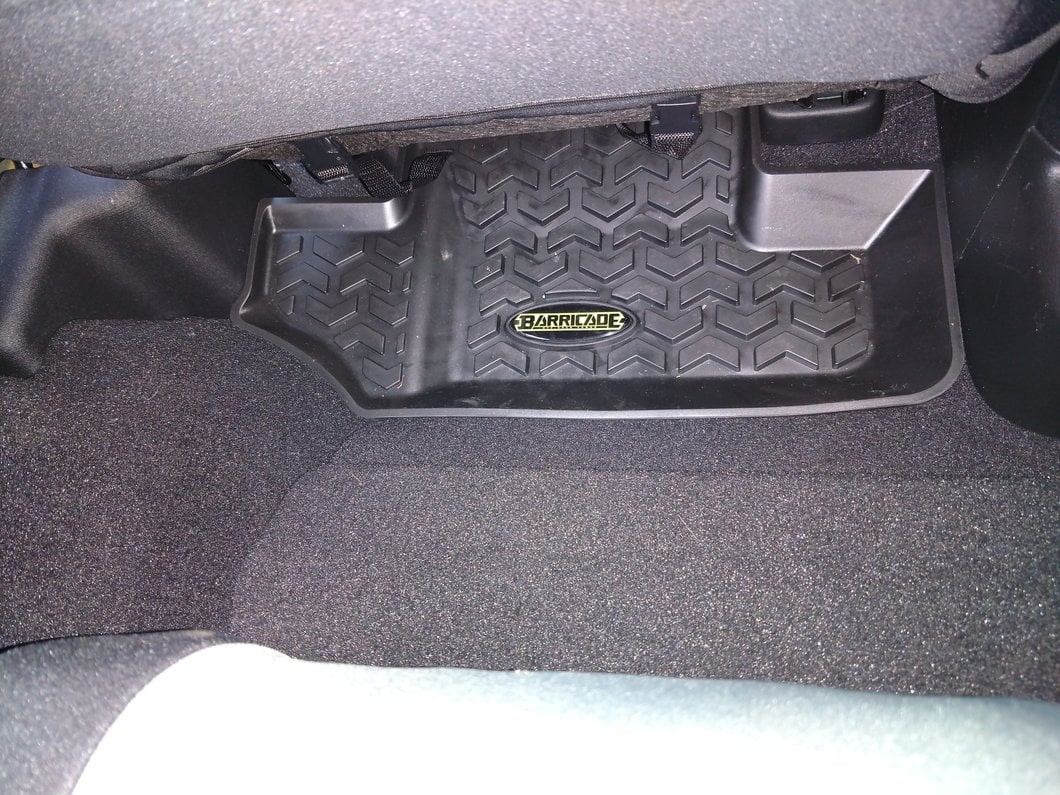 Barricade Front and Rear Floor Mats; Black (07-18 Jeep Wrangler JK 2-Door)