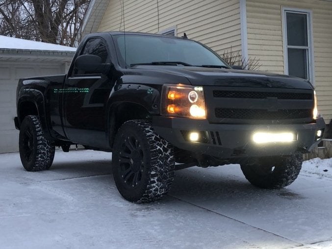 Barricade Extreme HD Front Bumper with LED Fog Lights (07-13 Silverado 1500)