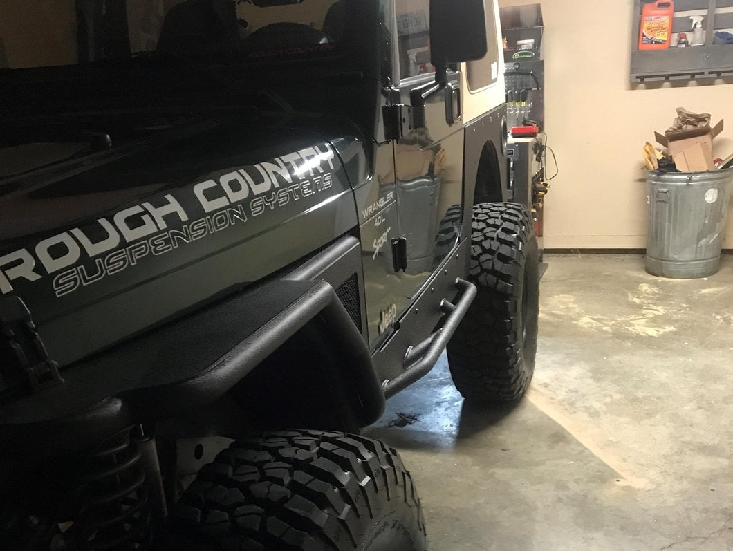Barricade Extreme HD Rock Sliders; Textured Black (97-06 Jeep Wrangler TJ, Excluding Unlimited)