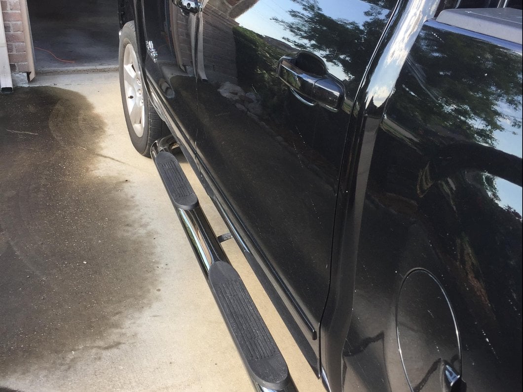 Barricade 4-Inch Oval Bent End Side Step Bars; Body Mount; Stainless Steel (14-18 Silverado 1500)
