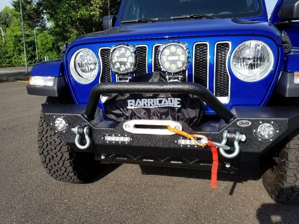 Barricade Trail Force HD Front Bumper with LED Lights (18-25 Jeep Wrangler JL w/ Factory Halogen Fog Lights)