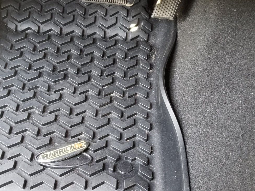 Barricade Front and Rear Floor Mats; Black (97-06 Jeep Wrangler TJ)