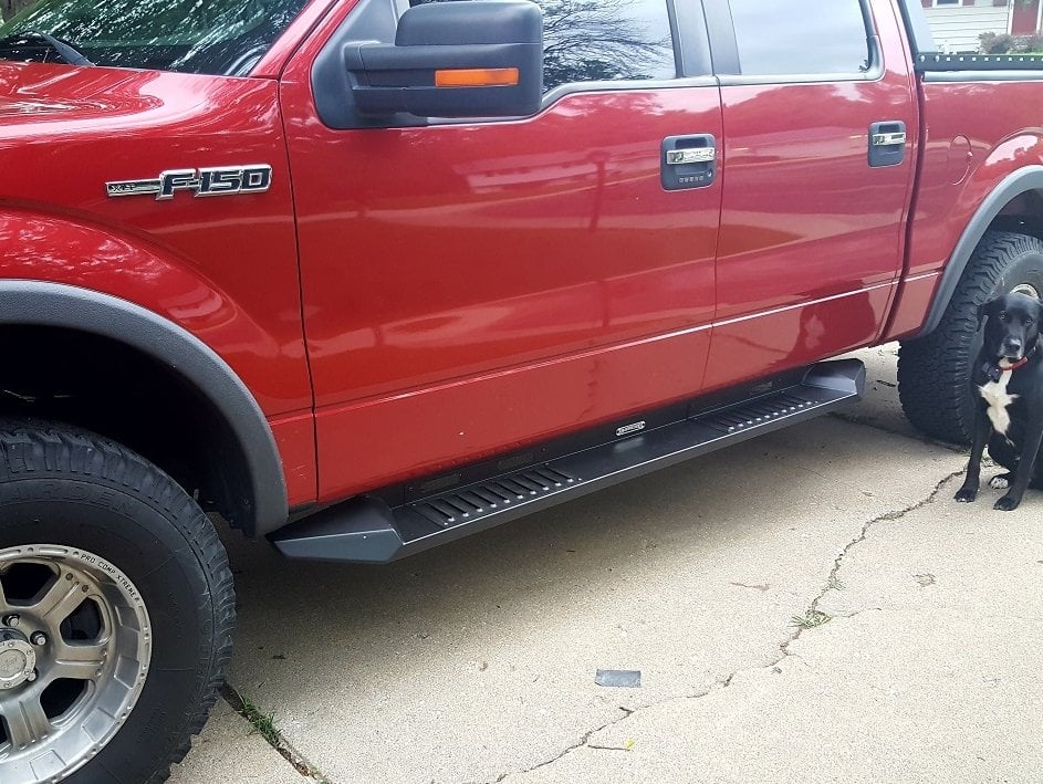 Barricade HD Steel Running Boards; Black (09-14 F-150 SuperCab, SuperCrew)